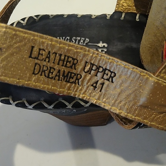 L'Artiste Spring Step Dreamer Size 41  Leather Strappy Heel Sandals Red Black - Picture 11 of 11